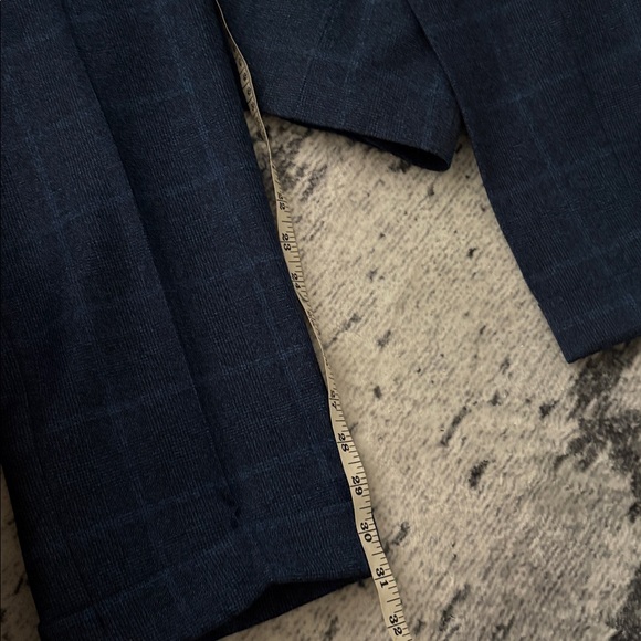 Jack Victor Navy Blue Plaid tailored suit - Picture 2 of 8